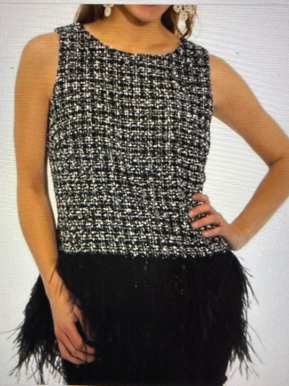 Sail to Sable Tweed Feathered Top